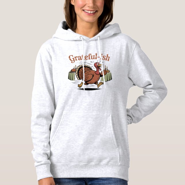 Pull À Capuche Grateful-ish | Humeur de Thanksgiving Design (Devant)