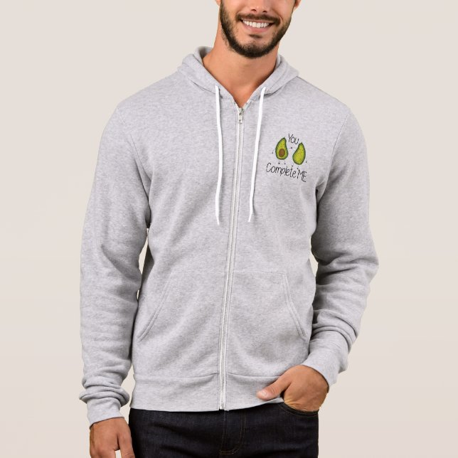 Pull À Capuche Green You Complete Me Avocado Cartoon Friends (Devant)
