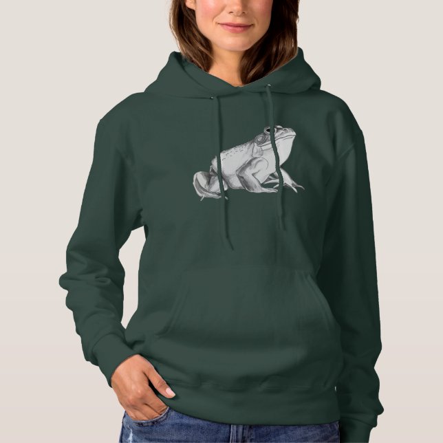 Pull À Capuche Grenouille à capuchon sweatshirt Grenouille Art Fe (Devant)
