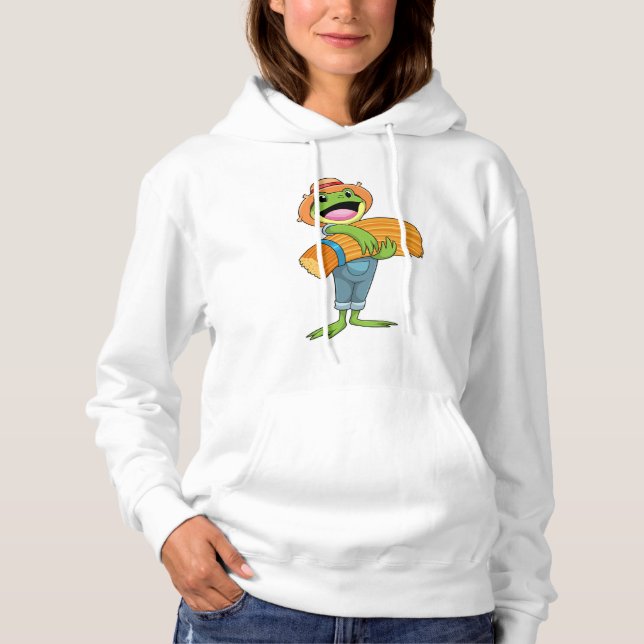 Pull À Capuche Grenouille en tant que fermier avec paille (Devant)
