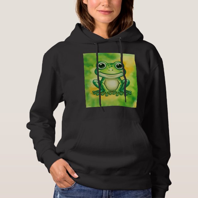 Pull À Capuche Grenouille verte mignonne (Devant)