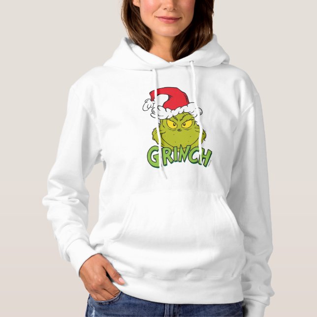 Pull À Capuche Grinch classique | Naughty ou Nice (Devant)