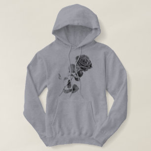 Pull À Capuche Gris Belles femmes Roses