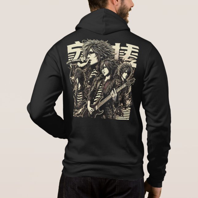 Pull À Capuche Groupe de Rock Japonais  (Dos)
