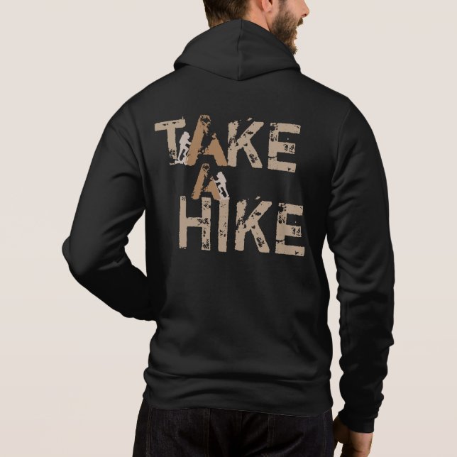 Pull À Capuche Grunge Faites une randonnée Typographie robuste (Dos)