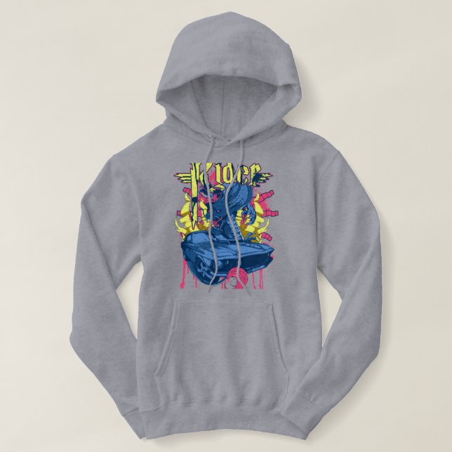 Pull À Capuche Guerre de voitures (Design devant)