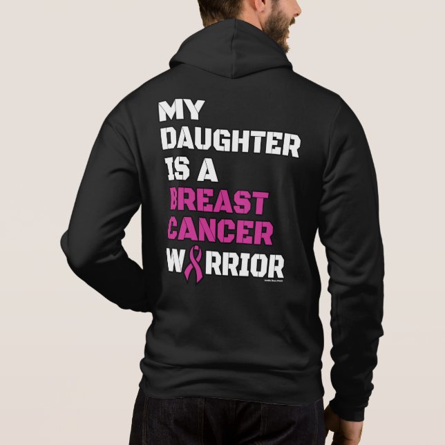 Pull À Capuche Guerrier/Bloc/Fille...Cancer du sein (Dos)