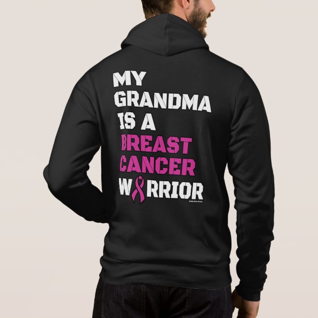 Pull À Capuche Guerrier/Bloc/Grand-mère...Cancer du sein (Dos)