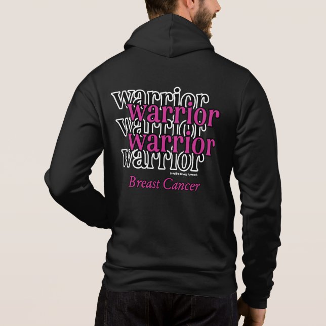 Pull À Capuche Guerrier/Répété...Cancer du sein (Dos)