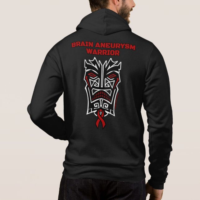 Pull À Capuche Guerrier/Tribal...Aneurysme cérébral (Dos)