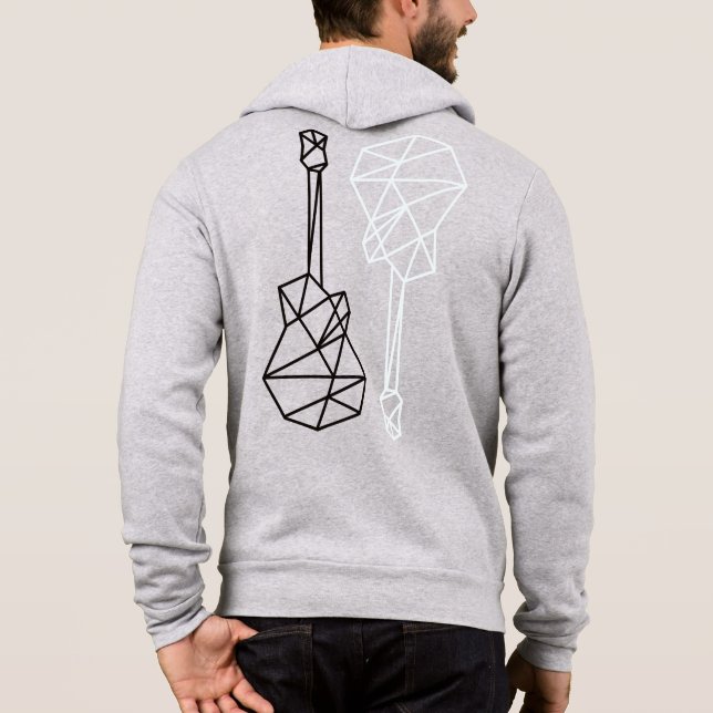 Pull À Capuche guitare géométrique design et moderne musique (Dos)