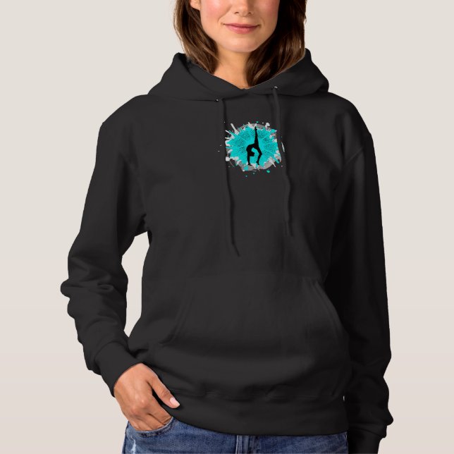 Pull À Capuche Gymnastique Turquoise Aqua Blue Gymnasts Poignée (Devant)