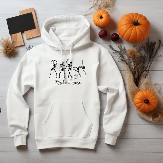 Pull À Capuche Halloween Danser Squelette Grève Un Pose Drôle (Créateur téléchargé)