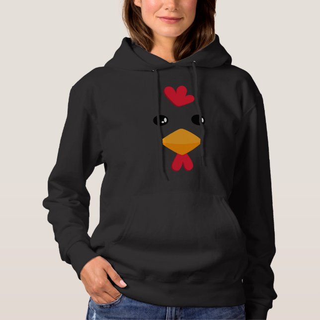 Pull À Capuche Halloween de poulet (Devant)