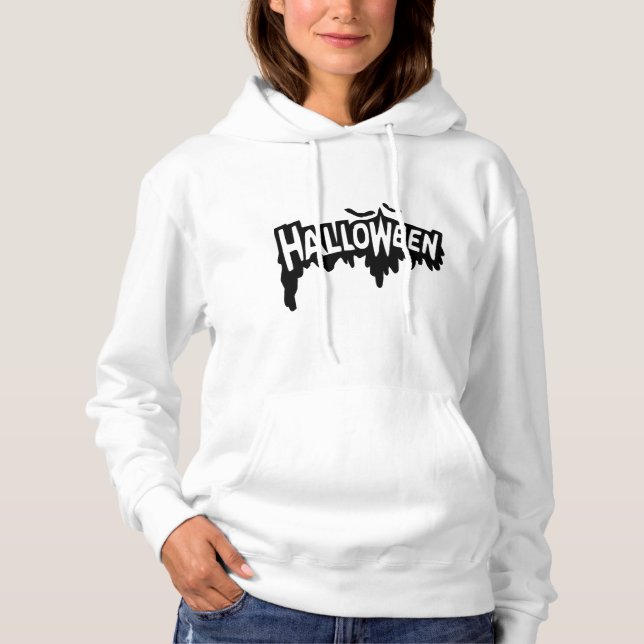 Pull À Capuche Halloween noir (Devant)