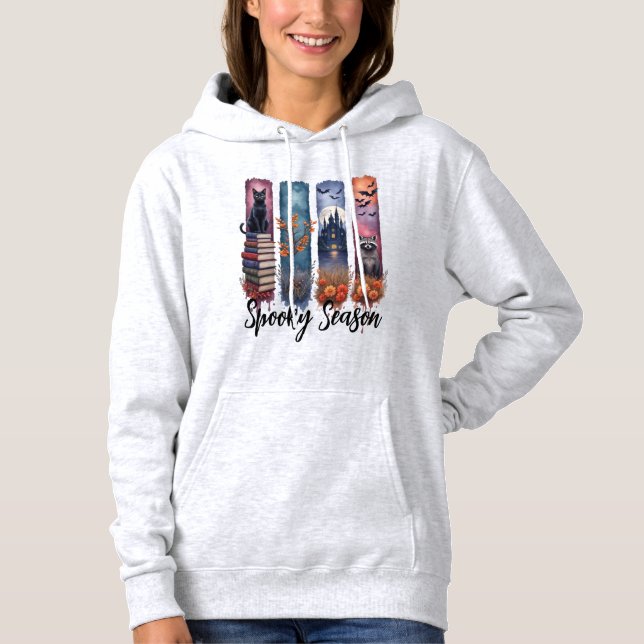 Pull À Capuche Halloween Saison Effrayante Pinceau Gothique (Devant)