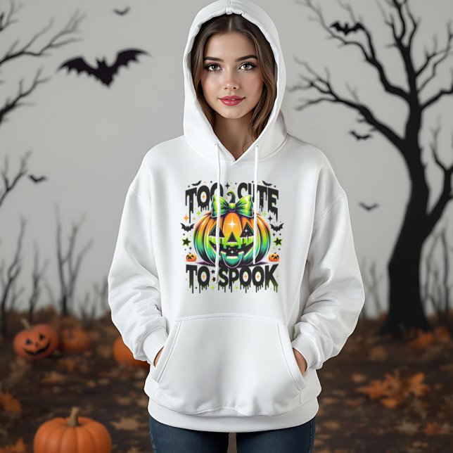 Pull À Capuche Halloween trop mignon pour parler Citrouille Coque (Créateur téléchargé)
