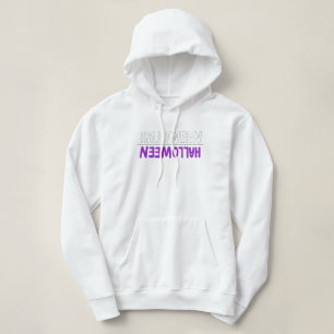 Pull À Capuche Halloween violet moderne Lettrer saison Éffrayante
