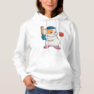Pull À Capuche Hamster au cricket avec batte de cricket & Casquet