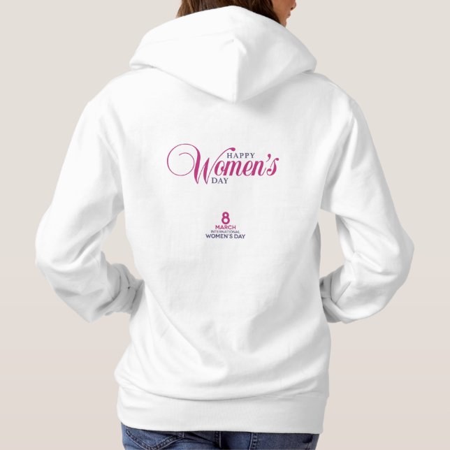 Pull À Capuche  happy women's day 2026 hoodies celebration (Dos)