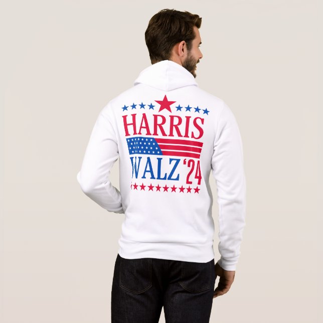 Pull À Capuche Harris et Walz Élection 2024 (Dos entier)