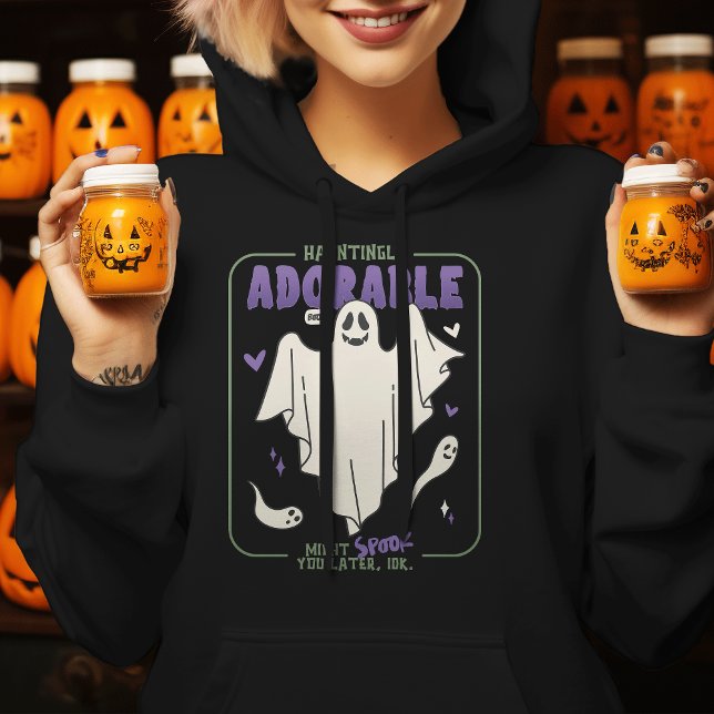 Pull À Capuche Hauntingly adorable Funny Halloween les paroles de (Hauntingly Adorable Funny Halloween Sayings Hoodie)