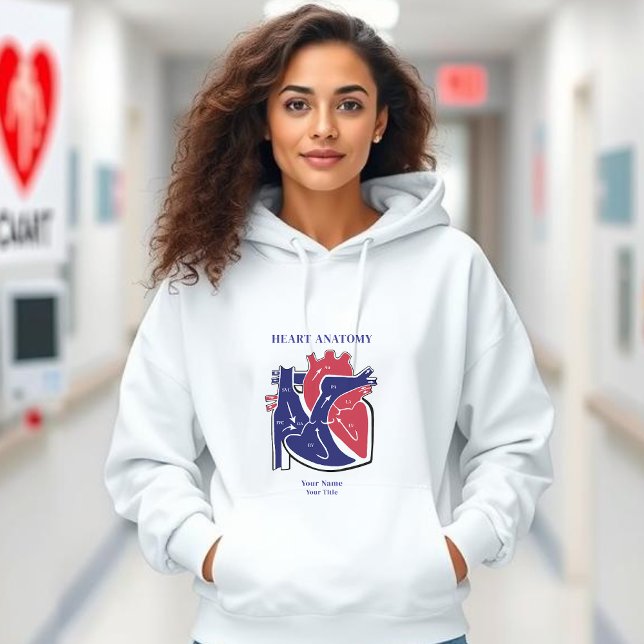 Pull À Capuche Heart Anatomy (Heart Anatomy Personalized Hoodie-women)