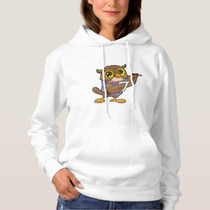 Pull À Capuche Hibou comme secrétaire avec stylo et note