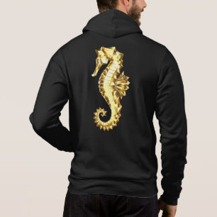 Pull À Capuche Hippocampe Polygonal Or