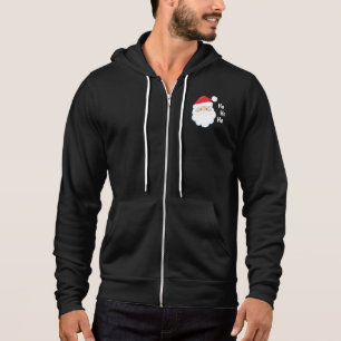 Pull À Capuche Ho Ho Ho Visage de Père Noël Rouge Blanc Noël