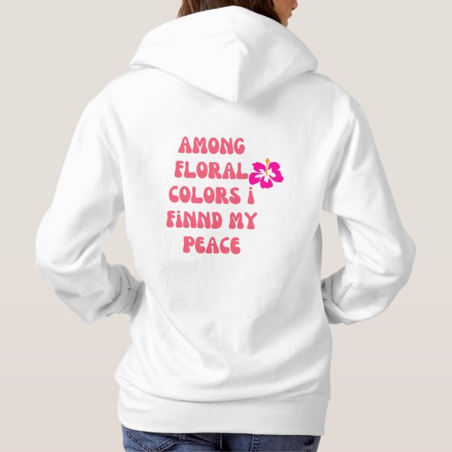 Pull À Capuche Hoddie con frase motivadora en rosa (Dos)