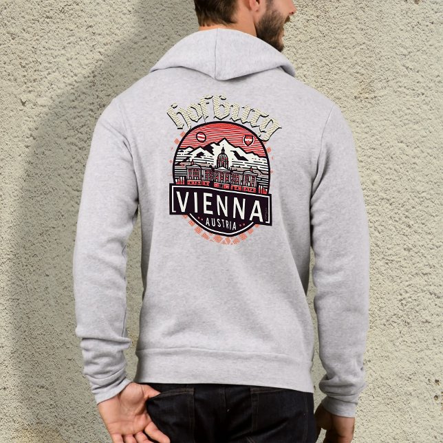 Pull À Capuche Hofburg en cercles Mens Full-Zip (Créateur téléchargé)