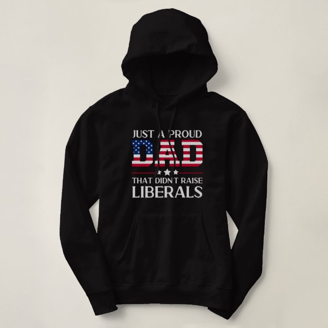 Pull À Capuche Hommes drôle anti-Libéral Républicain Papa nous do (Design devant)