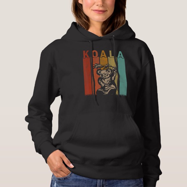 Pull À Capuche Hommes Koala déçus Femmes Kid Cute Koala Retro (Devant)