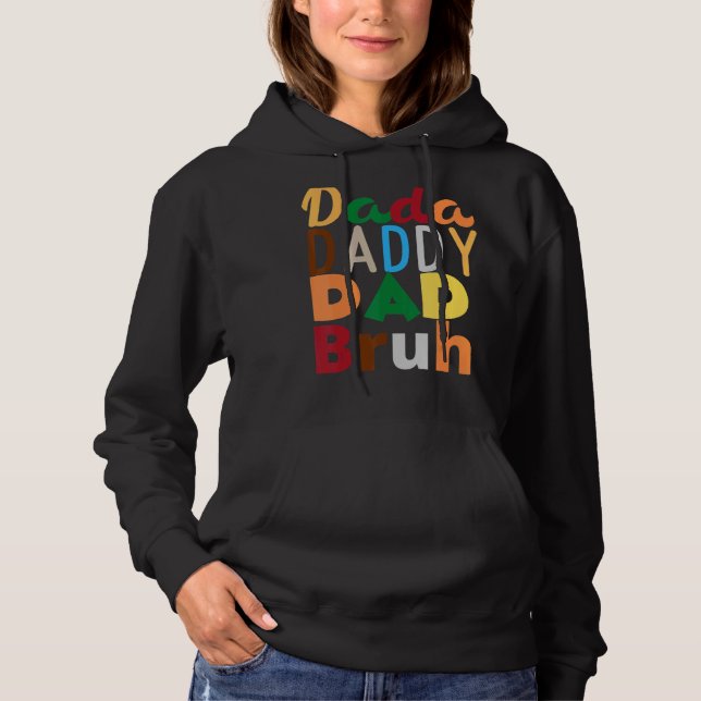 Pull À Capuche Hommes Lettre Père De Dada À Papa À Papa À Bru (Devant)
