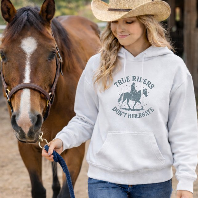 Pull À Capuche Hoodie de cheval de grange d'hiver pour filles (Créateur téléchargé)