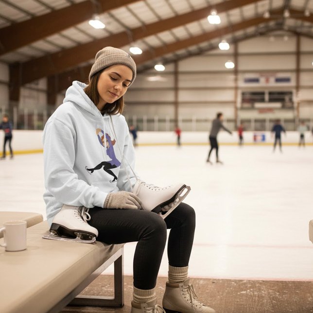 Pull À Capuche Hoodie de patinage artistique pour femmes (Créateur téléchargé)