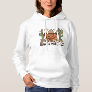 Pull À Capuche Howdy Witches Halloween Western Design