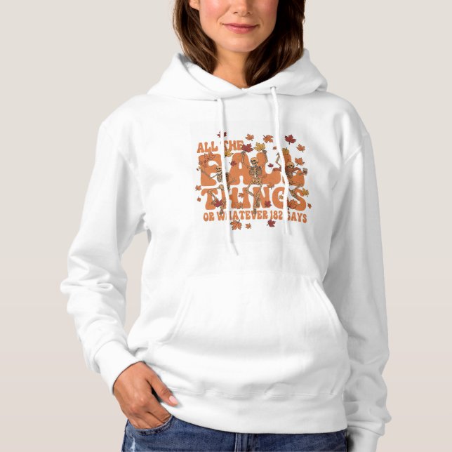 Pull À Capuche Humeur automne | Toutes les choses de l'automne |  (Devant)