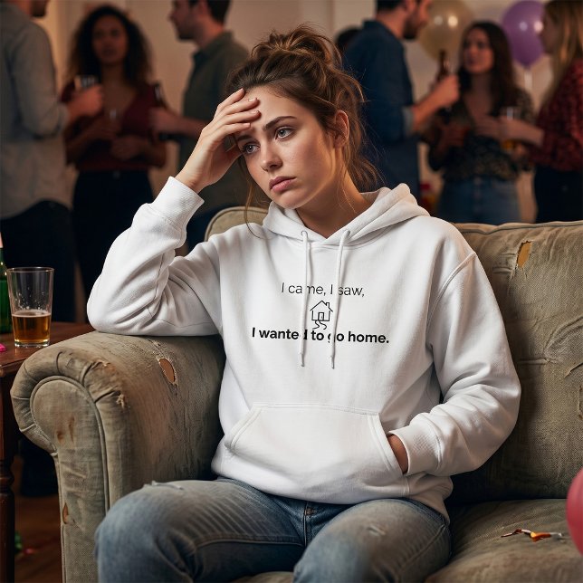 Pull À Capuche Humour d'introverti Je suis venu, j'ai vu, j'ai vo (Créateur téléchargé)