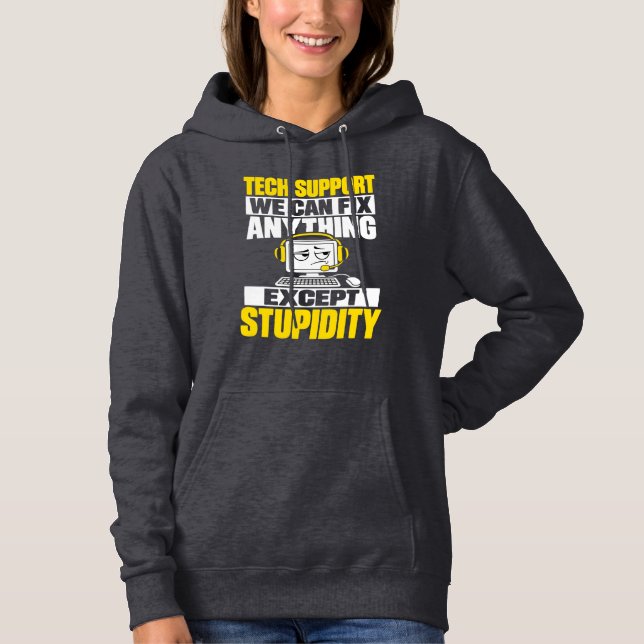 Pull À Capuche Humour du support technique - Impossible de répare (Devant)