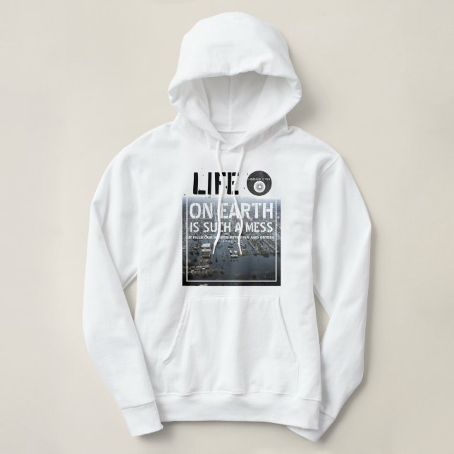 PULL À CAPUCHE IBONELTD. VIE SUR TERRE 3 (Design devant)