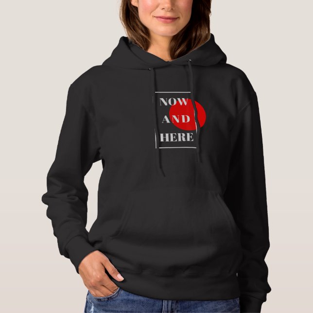 Pull À Capuche Ici Et Maintenant Authentique Hommes Et Femmes (Devant)