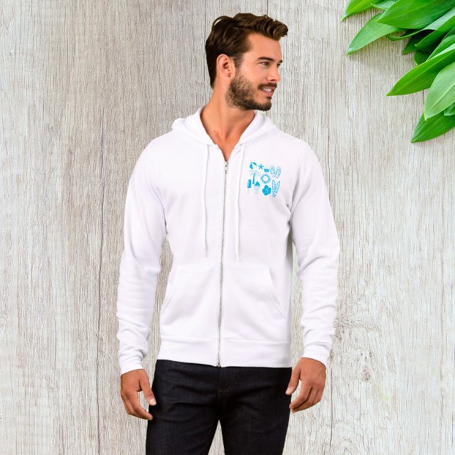 Pull À Capuche Icônes d'été Hommes Fermeture Éclair (Créateur téléchargé)