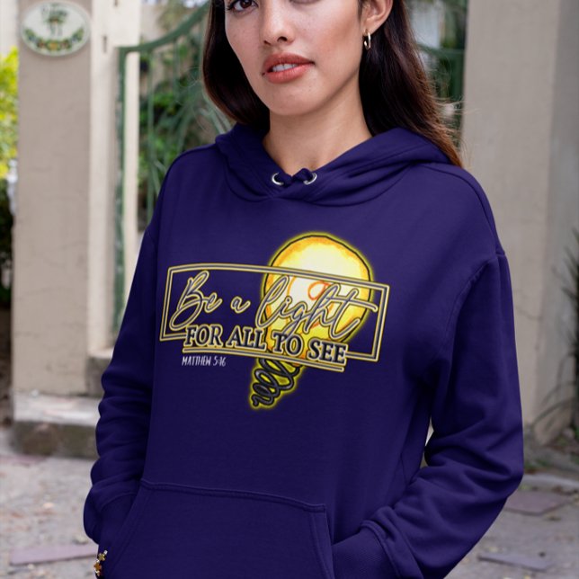 Pull À Capuche Illuminez le monde avec notre "Soyez une lumière" (Créateur téléchargé)