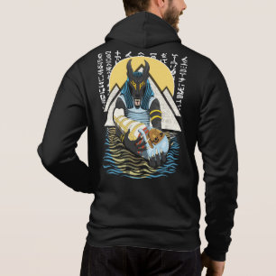 Pull À Capuche Illustration Anubis du dieu égyptien antique