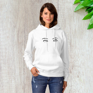 Pull À Capuche Illustration audacieuse des yeux mystérieux noirs