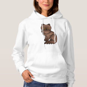 Pull À Capuche Illustration de chat de dessin animé mignon persan