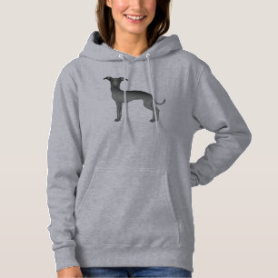 Pull À Capuche Illustration de dessin animé de chien gris italien