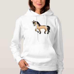 Pull À Capuche Illustration de dessin animé mignon de cheval trot